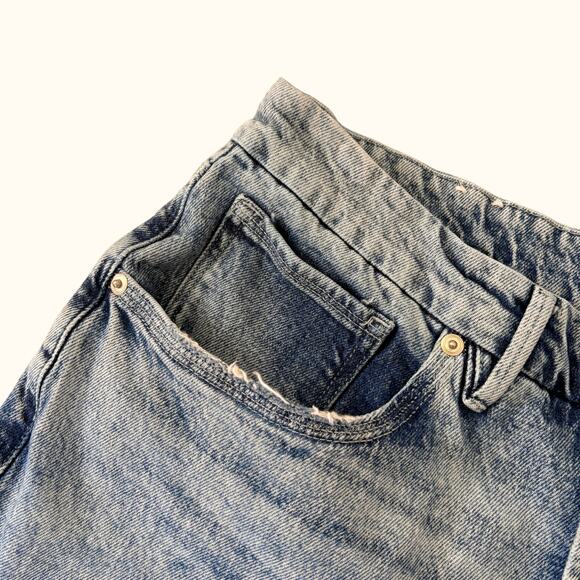 Good American High Waist Straight Leg Jeans 12/31 Light Wash Streetwear Retro - Picture 3 of 9